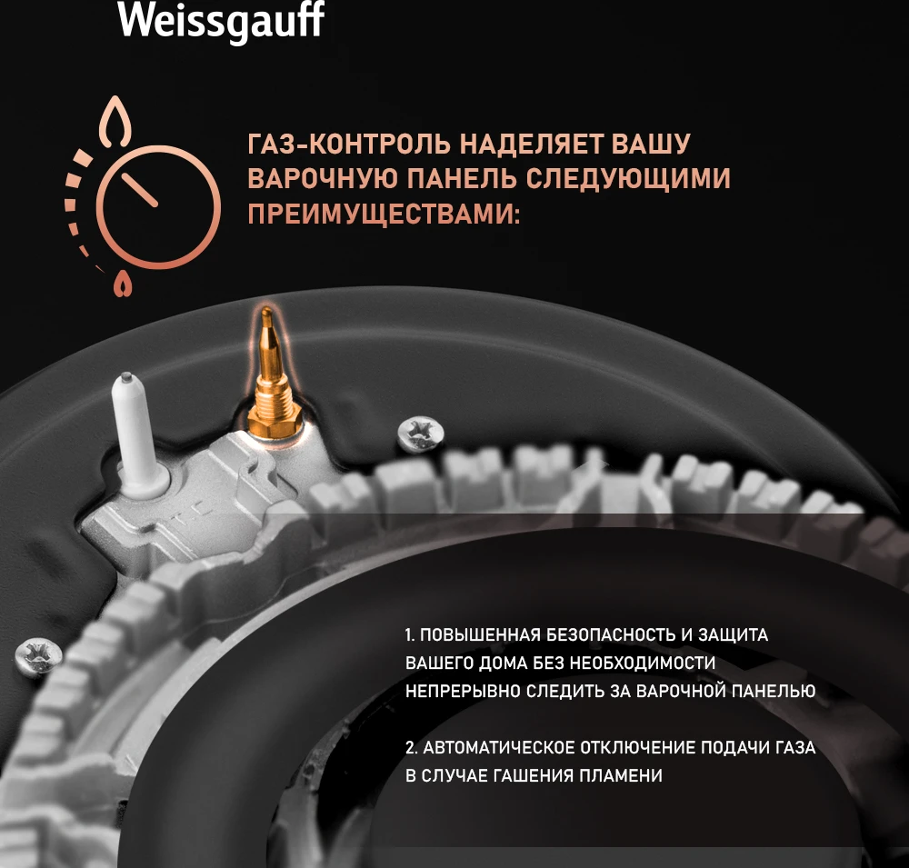 Товар Варочная панель домино Weissgauff HGG 320 BGL VSK2307337