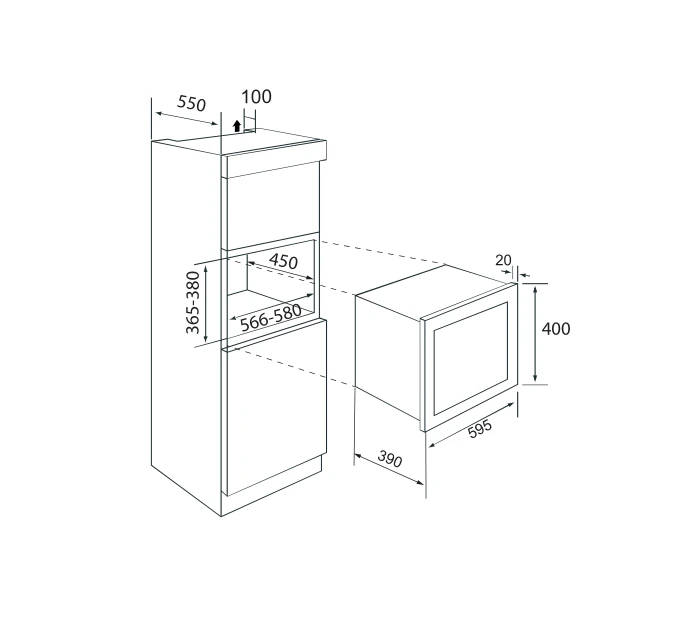 Товар Встраиваемая микроволновая печь Zugel ZMO251W VSK2296091