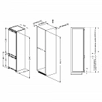 Встраиваемый двухкамерный холодильник Hiberg RFCI-465 NFW INVERTER VSK2272737 фото