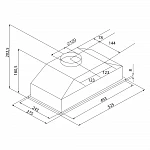 Встраиваемая вытяжка Krona Luisa 600 PB Black VSK2270104 фото